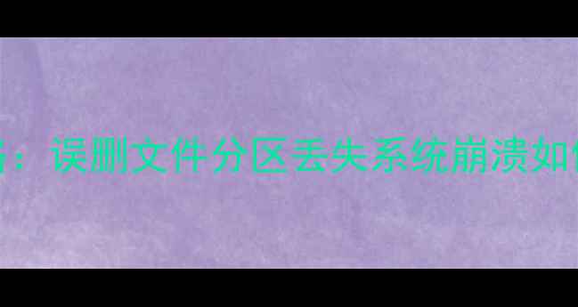 图片 PE系统数据恢复全攻略：误删文件分区丢失系统崩溃如何快速找回重要数据？