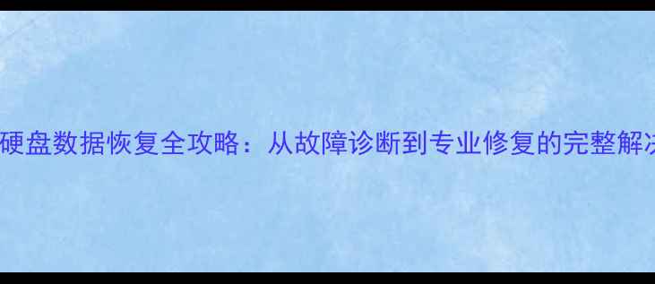 图片 PE系统硬盘数据恢复全攻略：从故障诊断到专业修复的完整解决方案2