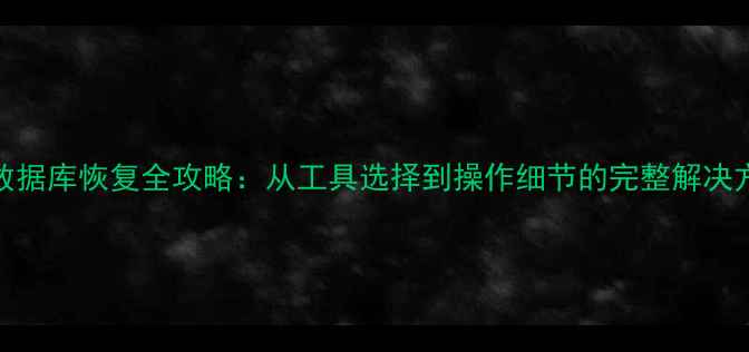 图片 PSV数据库恢复全攻略：从工具选择到操作细节的完整解决方案1