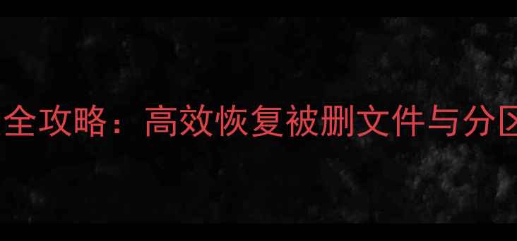 Paragon硬盘数据恢复全攻略高效恢复被删文件与分区丢失的5步解决方案