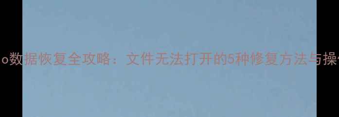 图片 R-Studio数据恢复全攻略：文件无法打开的5种修复方法与操作指南1