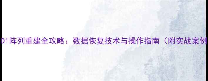 图片 RAID1阵列重建全攻略：数据恢复技术与操作指南（附实战案例）1
