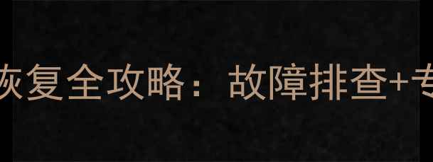 图片 RAID阵列硬盘数据恢复全攻略：故障排查+专业工具+操作指南1