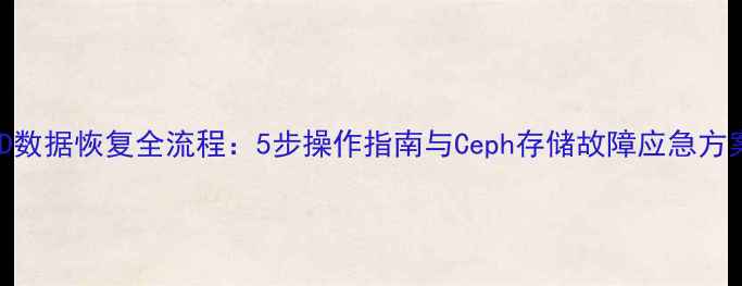 RBD数据恢复全流程5步操作指南与Ceph存储故障应急方案