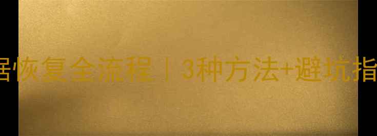 图片 SD卡分区表损坏数据恢复全流程｜3种方法+避坑指南（附真实案例）1