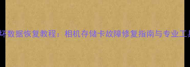 SD卡损坏数据恢复教程相机存储卡故障修复指南与专业工具推荐