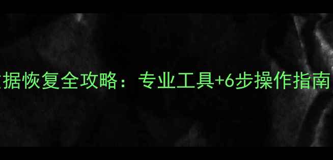图片 SD卡格式化后数据恢复全攻略：专业工具+6步操作指南（附避坑指南）