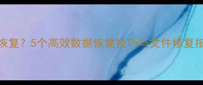 SPSS转置数据无法恢复5个高效数据恢复技巧与文件修复指南附操作步骤