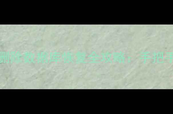 图片 SQLServer2008删除数据库恢复全攻略：手把手教你抢救数据1