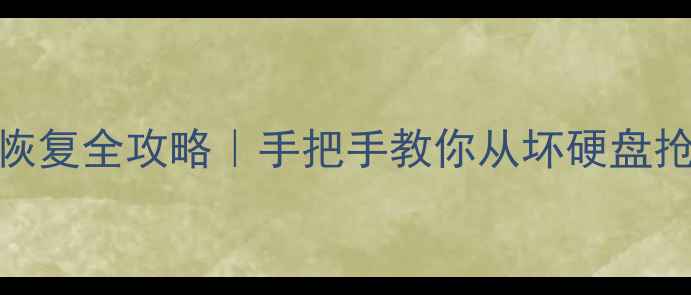 图片 SSD故障数据恢复全攻略｜手把手教你从坏硬盘抢救重要文件2