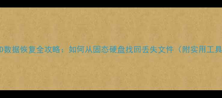 图片 SSD数据恢复全攻略：如何从固态硬盘找回丢失文件（附实用工具）