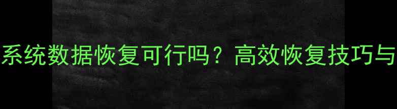 图片 T1商贸宝系统数据恢复可行吗？高效恢复技巧与操作指南