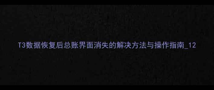 T3数据恢复后总账界面消失的解决方法与操作指南1