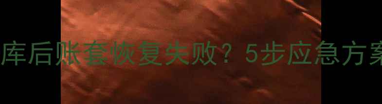 图片 T3系统升级数据库后账套恢复失败？5步应急方案+3大预防措施1