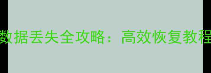 TensorFlow数据丢失全攻略高效恢复教程与专业指南