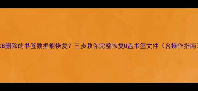图片 USB删除的书签数据能恢复？三步教你完整恢复U盘书签文件（含操作指南）