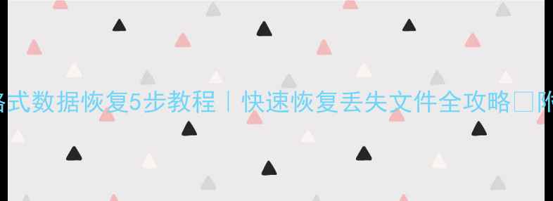 图片 U盘FAT32格式数据恢复5步教程｜快速恢复丢失文件全攻略✅附工具推荐1