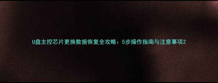 图片 U盘主控芯片更换数据恢复全攻略：5步操作指南与注意事项2