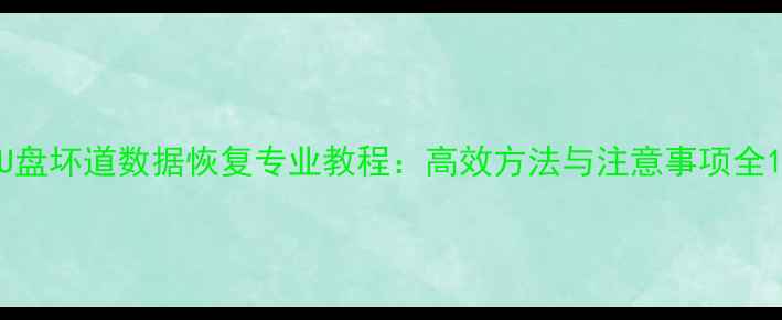 图片 U盘坏道数据恢复专业教程：高效方法与注意事项全1