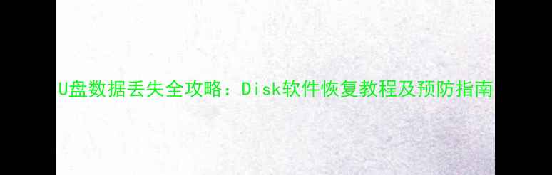 图片 U盘数据丢失全攻略：Disk软件恢复教程及预防指南
