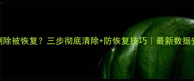 U盘数据删除被恢复三步彻底清除防恢复技巧最新数据安全指南