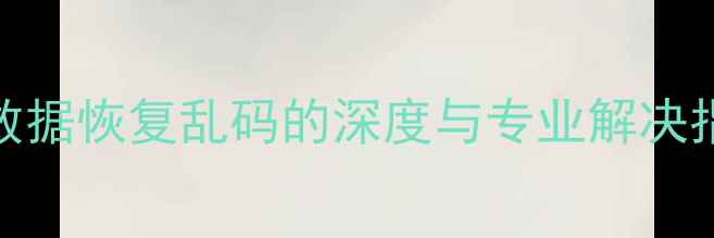 图片 U盘数据恢复乱码的深度与专业解决指南2