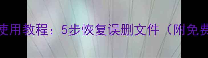 图片 U盘数据恢复大师使用教程：5步恢复误删文件（附免费工具下载指南）2