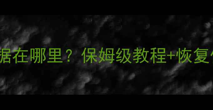 图片 U盘数据恢复成功后数据在哪里？保姆级教程+恢复位置全（附免费工具）
