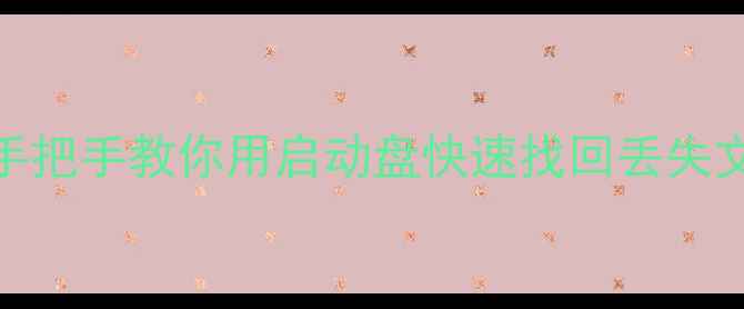 图片 U盘数据恢复教程：手把手教你用启动盘快速找回丢失文件（附免费软件）1