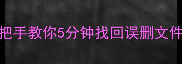 图片 U盘数据恢复教程｜手把手教你5分钟找回误删文件（附免费工具推荐）1