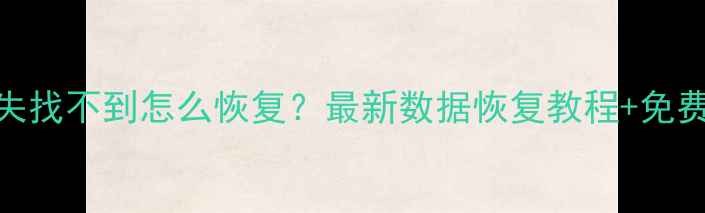 图片 U盘文件丢失找不到怎么恢复？最新数据恢复教程+免费工具推荐1