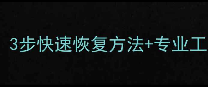 图片 U盘无法打开数据丢失？3步快速恢复方法+专业工具推荐（附操作教程）