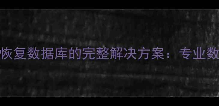 图片 U盘无法读出恢复数据库的完整解决方案：专业数据恢复教程1