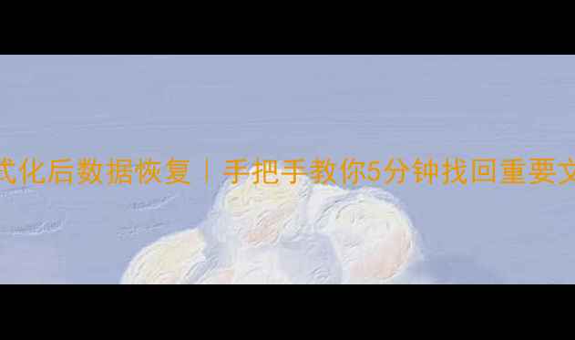 图片 U盘格式化后数据恢复｜手把手教你5分钟找回重要文件🔥1