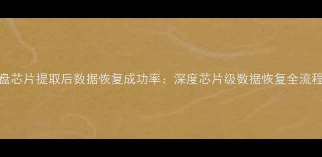 图片 U盘芯片提取后数据恢复成功率：深度芯片级数据恢复全流程1