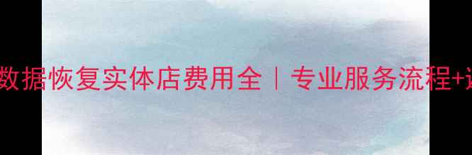 图片 U盘误删数据恢复实体店费用全｜专业服务流程+避坑指南