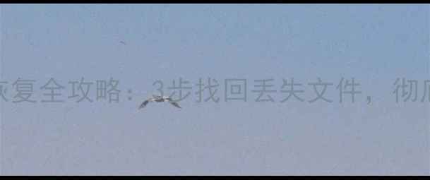 图片 U盘重装系统后数据恢复全攻略：3步找回丢失文件，彻底解决数据丢失难题1