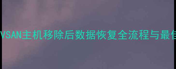 图片 VMwareVSAN主机移除后数据恢复全流程与最佳实践1