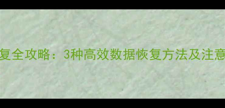图片 WPS云文档表格演示恢复全攻略：3种高效数据恢复方法及注意事项（附详细教程）1