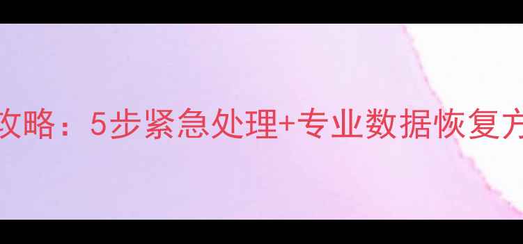 WPS文件异常丢失全攻略5步紧急处理专业数据恢复方法附修复教程