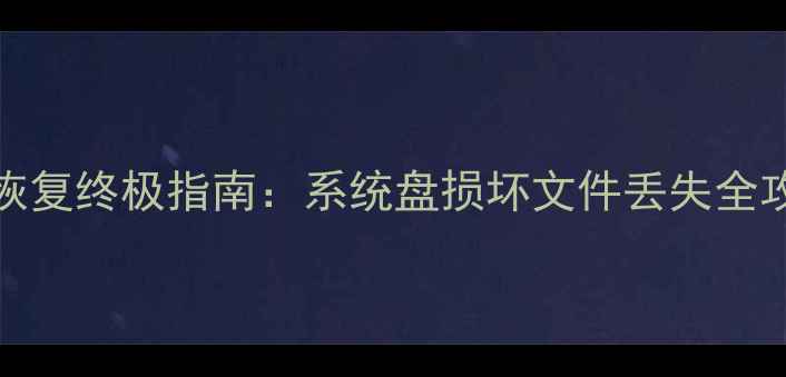 图片 WinHex中文版数据恢复终极指南：系统盘损坏文件丢失全攻略（附修复教程）