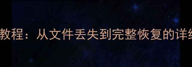 WinHex内存卡数据恢复教程从文件丢失到完整恢复的详细步骤与故障解决指南