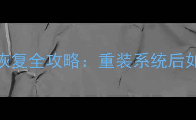 图片 WinHex系统崩溃数据恢复全攻略：重装系统后如何找回被删除的文件