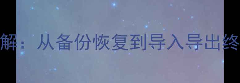 图片 WordPress数据恢复全流程详解：从备份恢复到导入导出终极指南（附免费工具推荐）1