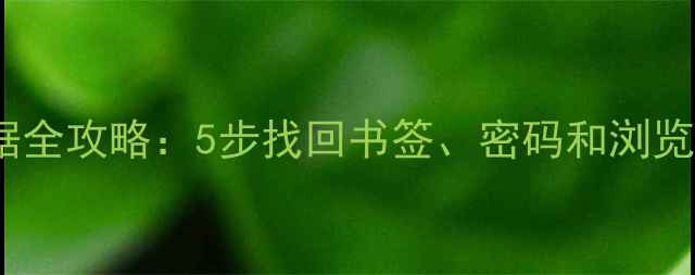 iCloud恢复Safari数据全攻略5步找回书签密码和浏览记录含图文详解