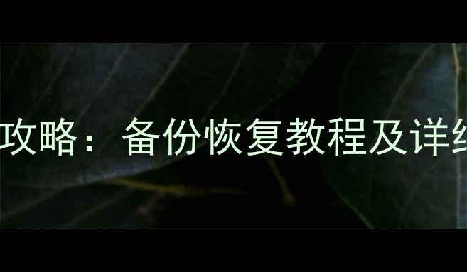 图片 iCloud数据恢复全攻略：备份恢复教程及详细步骤（最新版）1