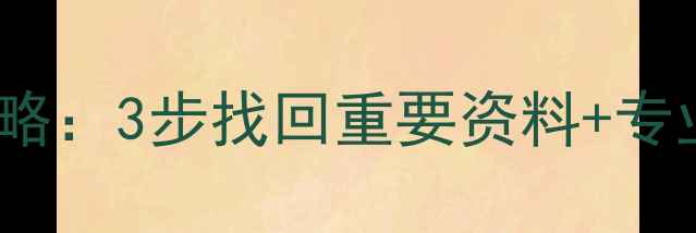 图片 iPad丢失后数据恢复全攻略：3步找回重要资料+专业工具推荐（最新指南）1
