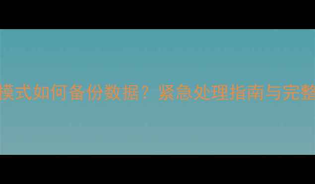 iPhone8进入恢复模式如何备份数据紧急处理指南与完整教程附图解