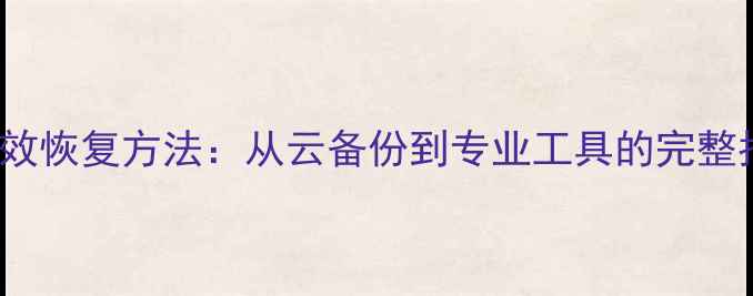 图片 iPhone数据丢失后5种高效恢复方法：从云备份到专业工具的完整指南（附详细操作步骤）