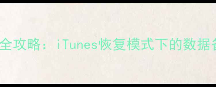 图片 iPhone数据恢复全攻略：iTunes恢复模式下的数据备份与恢复技巧1